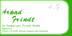 arpad frindt business card